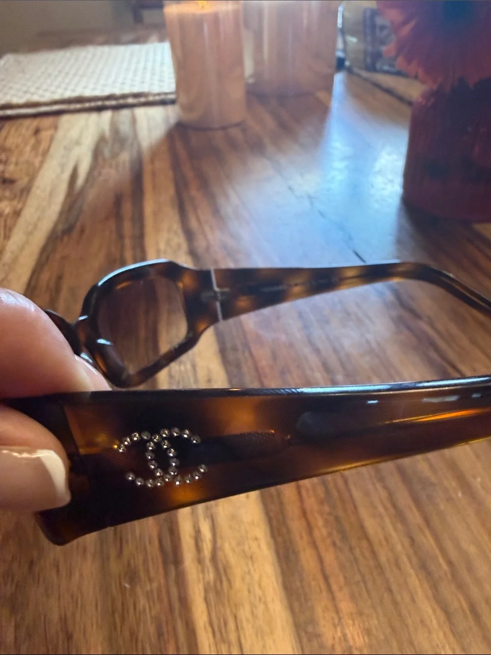 CHANEL Brown Tortoiseshell Women's Sunglasses